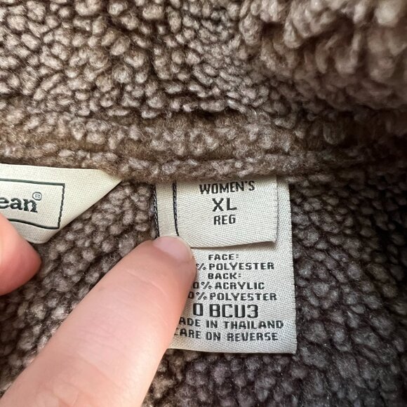 LL Bean Sherling Button Down Vest Womens XL - Picture 3 of 5
